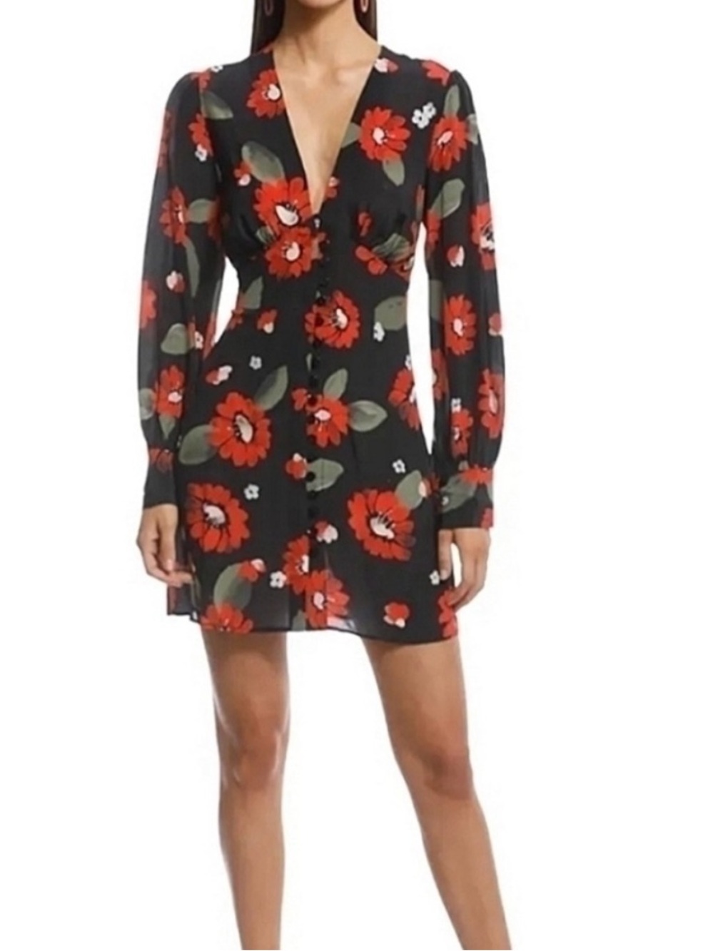 NWT Realisation Par Leekley Dress Floral Silk Size M